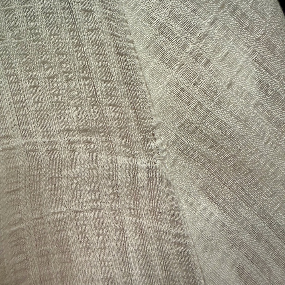 Zara Cream Textured Tie-Front Blouse - Picture 4 of 4
